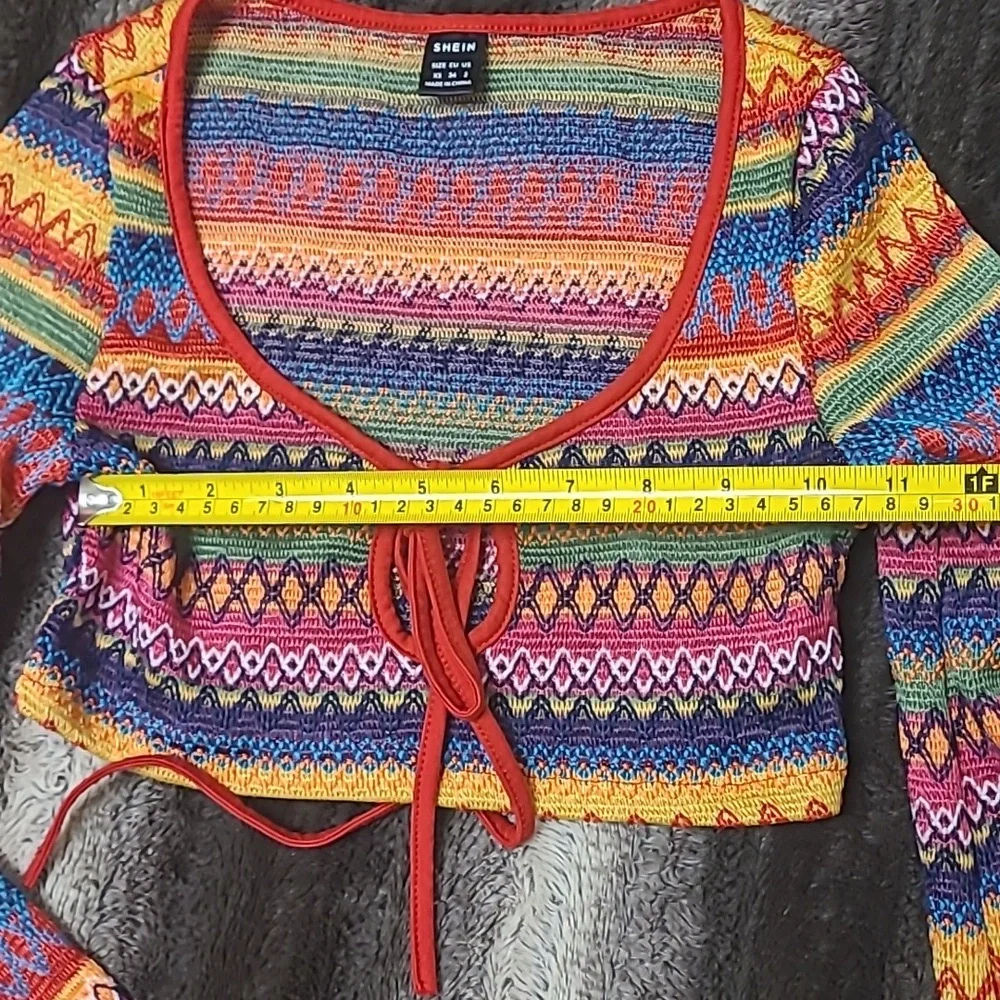 Long sleeve cropped top size xs